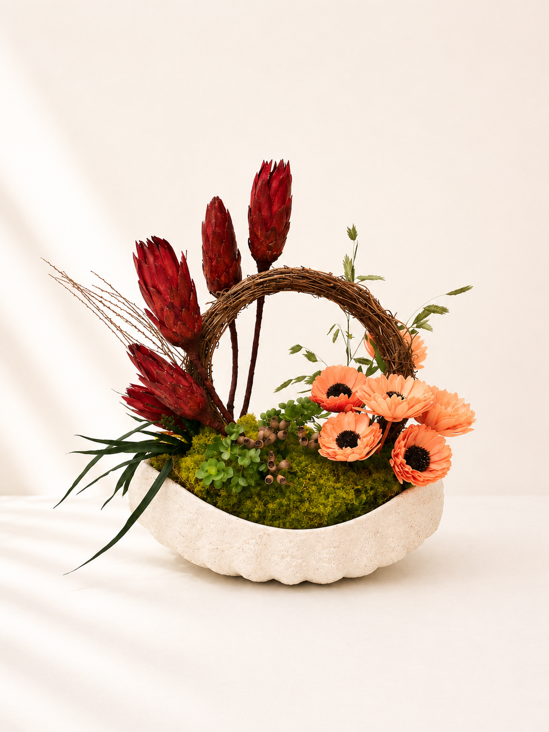 Bloom Balance sculptural dried flower arrangement by Terra Lucci handcrafted in Dubai