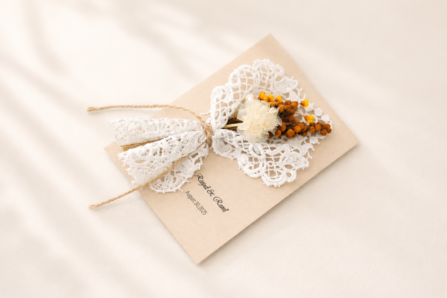 Lace Bloom luxury dried floral giveaway by Terra Lucci handcrafted in Dubai